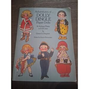 Vintage Adventures of Dolly Dingle Paper Dolls Book (Antique Styles) 1980s 1985